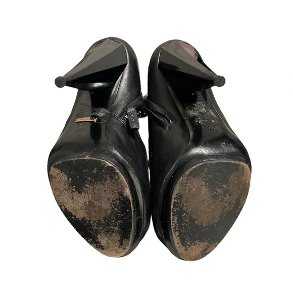 Gucci Black Elastic And Leather Isadora Gladiator Booties Size 39 - Picture 15 of 15